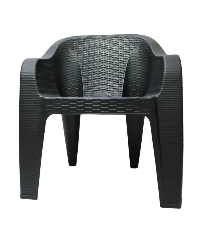 Sillón XL Rattan Negro PlastyMet – Confort y Estilo