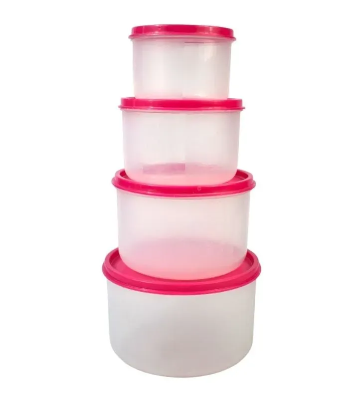 Juego Herméticos Redondos 4 Piezas Europlast – Conserva Alimentos