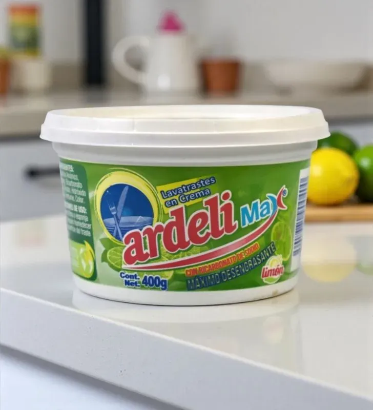 Lavatrastes en Crema Ardeli Max 400 g – Aroma Limón, Poder Desengrasante