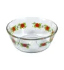 Tazón Crisa 5863 Arcos Rosas Rojas – 840 ml elegante de vidrio