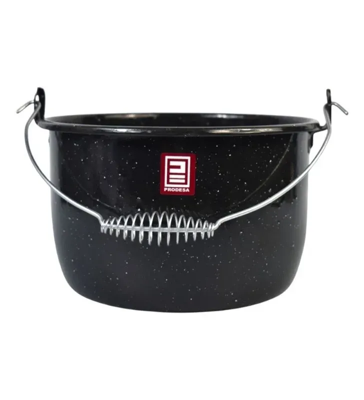 Olla Convexa No. 22 C/T Negro Moteado – Prodesa