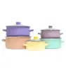 Set de 5 Ollas de Peltre Pastel – Colores Suaves | Travessa