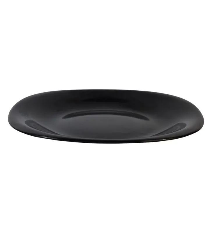 Plato Trinche Venecia Opal Negro 28 cm