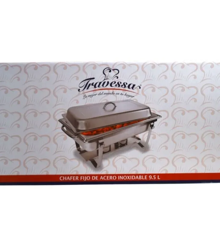 Chafer Travessa Plegable 9.5 L Acero Inoxidable – Bufetera Profesional
