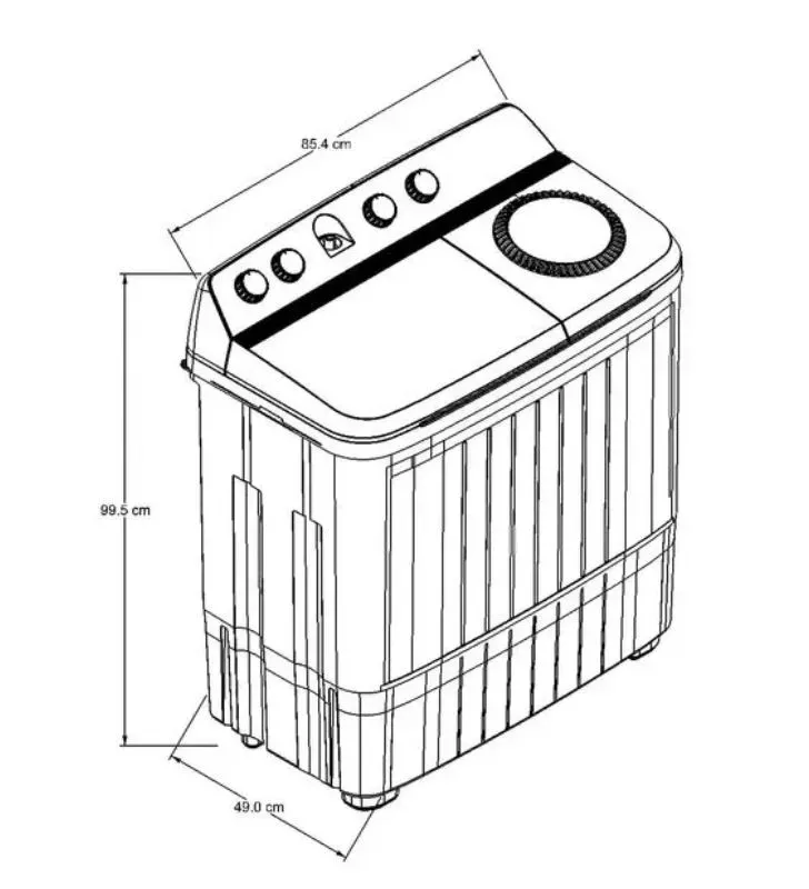 Lavadora Twin Tub Acros ALD1645JE 16 kg – 2 tinas Semi-automática