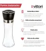Set 2 Molinillos Vittori 2411 – Vidrio con Cuchillas de Cerámica