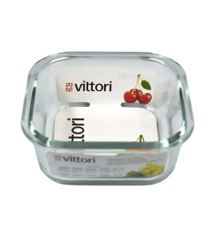 Hermético Cuadrado Vittori 3002R – 520 ml Antiderrame