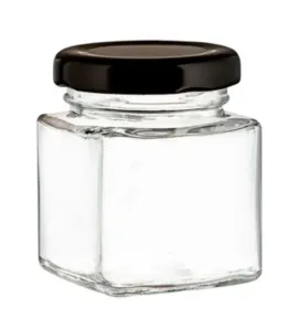 Frasco Mini Cuadrado 45 ml con Tapa Negra – Vittori 3412