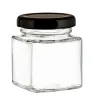 Frasco Mini Cuadrado 45 ml con Tapa Negra – Vittori 3412