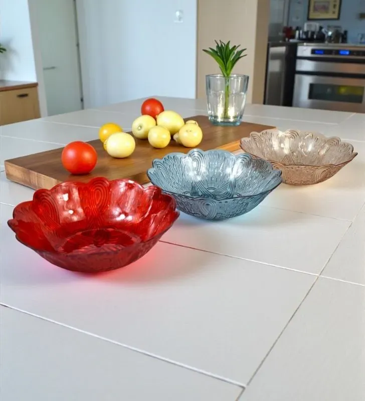 Frutero de Plástico AA-1012-1 – Diseño Floral Decorado