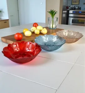 Frutero de Plástico AA-1012-1 – Diseño Floral Decorado