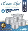 E199 Shallow Pot – Set de 4 Cacerolas de Acero Inoxidable con Tapa