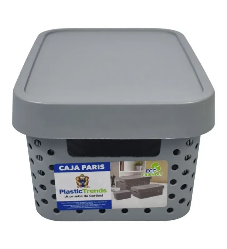 Caja Paris Plastictrends 4.5 L con tapa