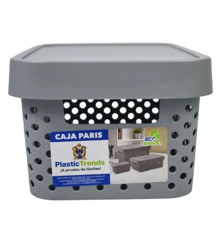 Caja Paris Plastictrends 4.5 L con tapa