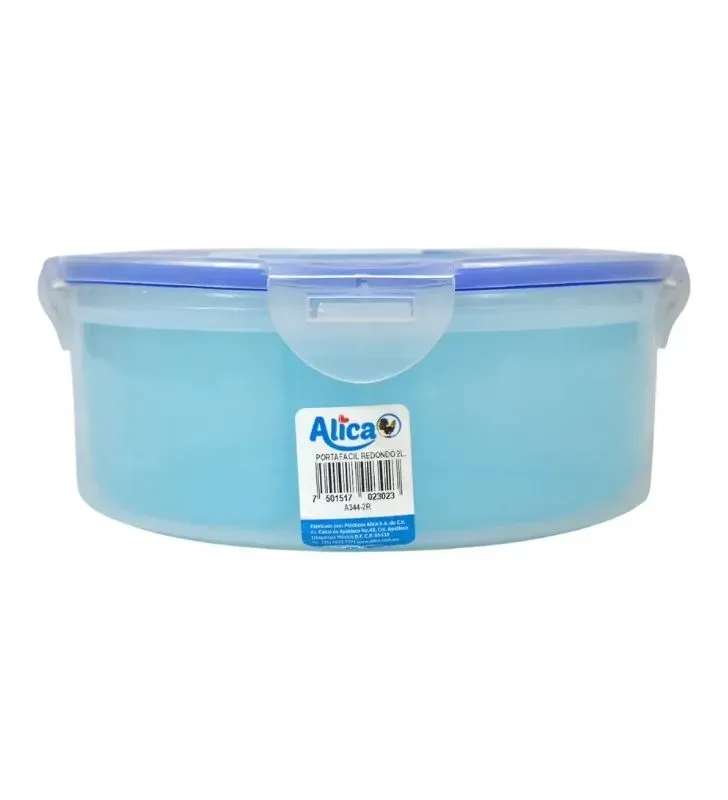 Porta Fácil A344-2RD – Contenedor Redondo 2 Lts. con 4 Divisiones