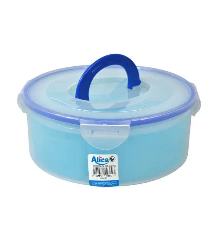 Porta Fácil A344-2RD – Contenedor Redondo 2 Lts. con 4 Divisiones
