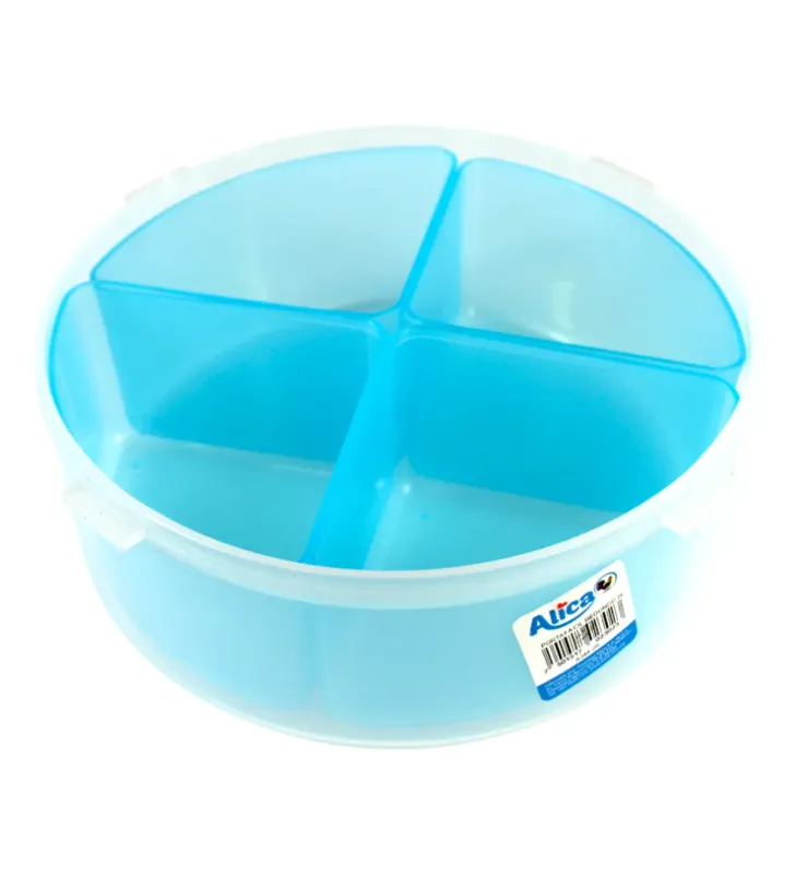 Porta Fácil A344-2RD – Contenedor Redondo 2 Lts. con 4 Divisiones
