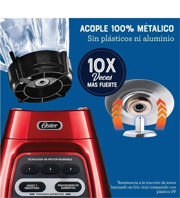 Licuadora Clásica Oster® Roja – BLST4126R con Perilla Ergonómica