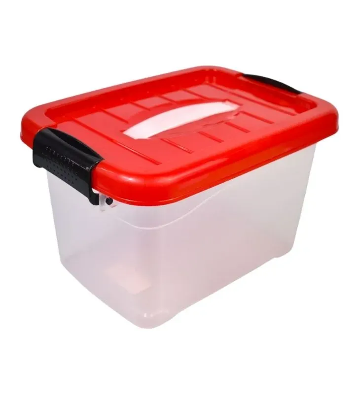 Caja Diego 6 L Natural con Tapa, Broches y Asa – Europlast