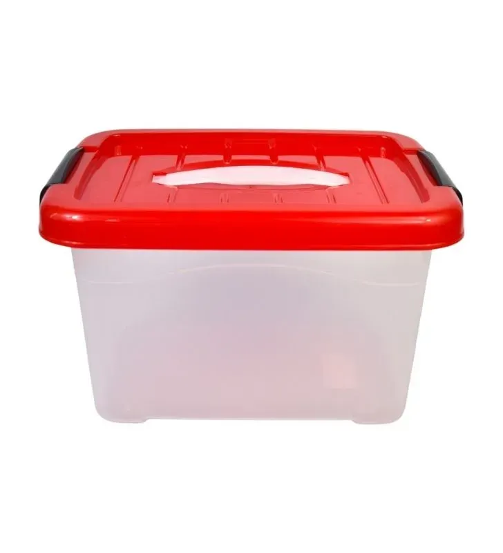 Caja Diego 6 L Natural con Tapa, Broches y Asa – Europlast