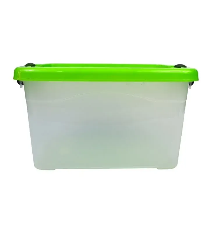 Caja Diego 10 L Natural con Tapa, Broches y Asa – Europlast