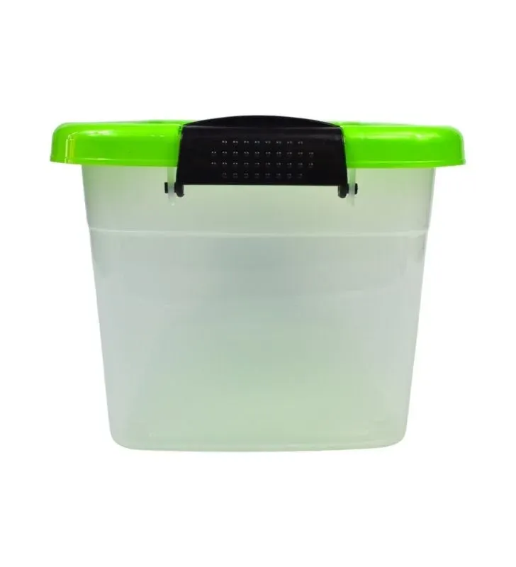 Caja Diego 10 L Natural con Tapa, Broches y Asa – Europlast