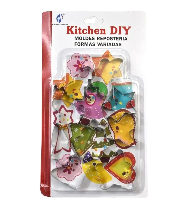 Set 12 Moldes Metálicos para Galletas / Arcilla – 6×4 cm