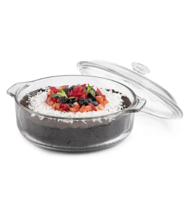 Cacerola Pyr-O-Rey 3L B228 – Vidrio Refractario con Tapa