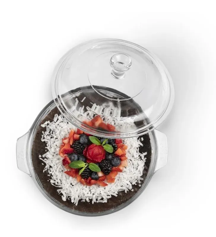 Cacerola Pyr-O-Rey 3L B228 – Vidrio Refractario con Tapa