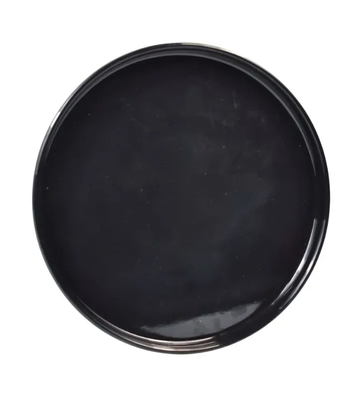 Plato Redondo Barcelona 23 cm Melamina Negra Brillante – Tavola 83795