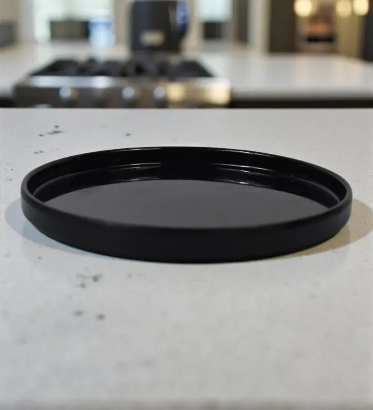 Plato Redondo Barcelona 23 cm Melamina Negra Brillante – Tavola 83795
