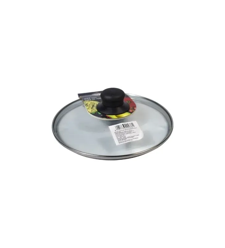 Tapa de Vidrio 22 cm TÁVOLA con Pomo de Baquelita – Resistente y Funcional