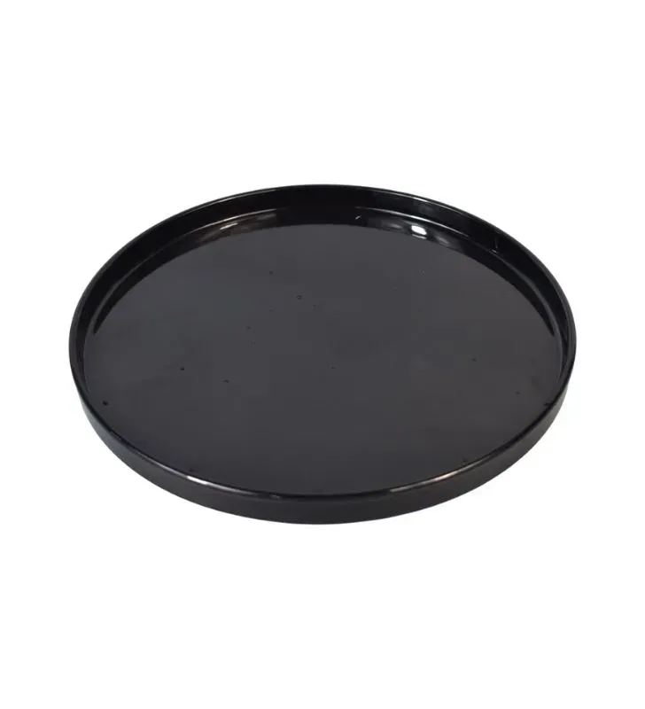 Plato Redondo Barcelona 27 cm Melamina Negra TÁVOLA – Elegante y Resistente