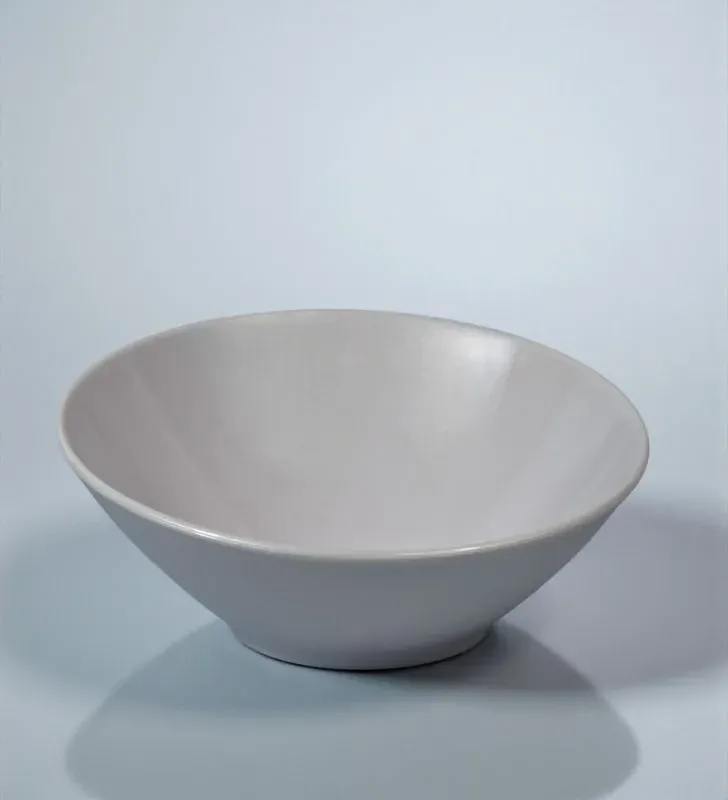 Tazón Inclinado 21 cm Melamina Blanca TÁVOLA – Elegante y Resistente