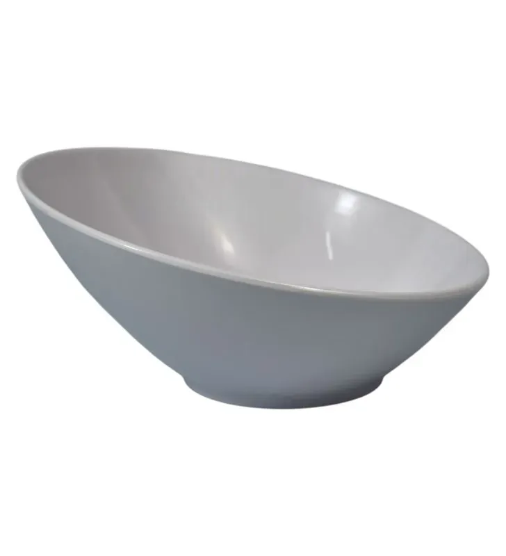 Tazón Inclinado 21 cm Melamina Blanca TÁVOLA – Elegante y Resistente
