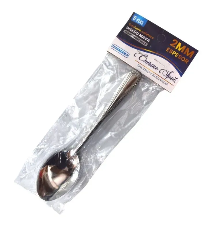 Set 6 Cucharas Cafeteras Maya Cuisine Spot E110 – Acero Inoxidable