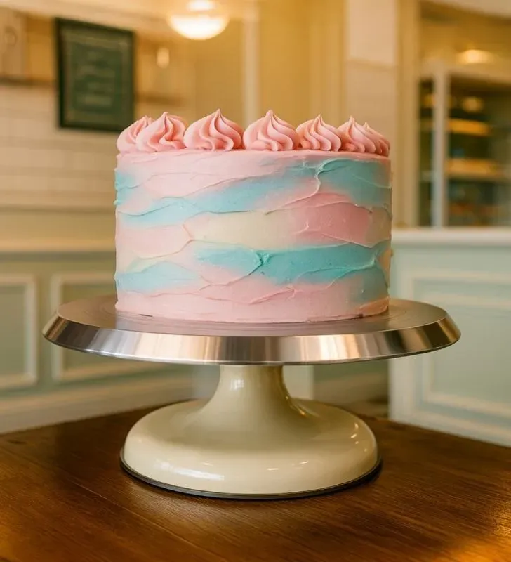 Base Pastelera Giratoria Cuisine Spot E118 – Acero Inoxidable / Blanco