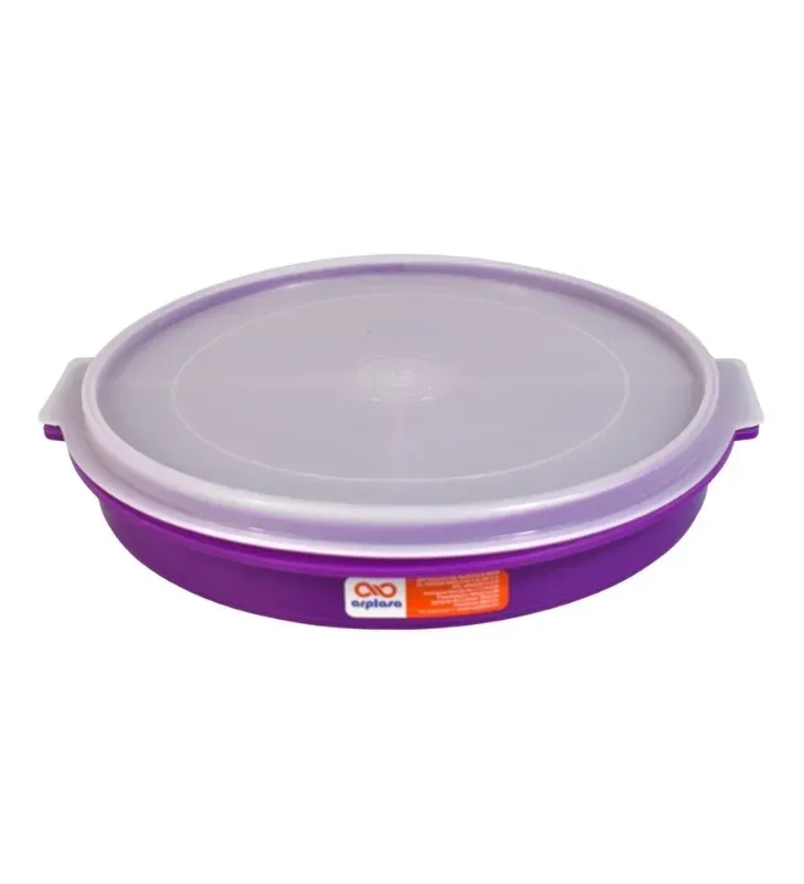 Plato plástico con 3 divisiones y tapa ARPLASA – Plato división
