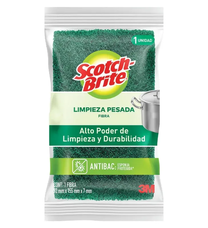 Fibra Verde Scotch-Brite 2224-8 – Limpieza General en el Hogar