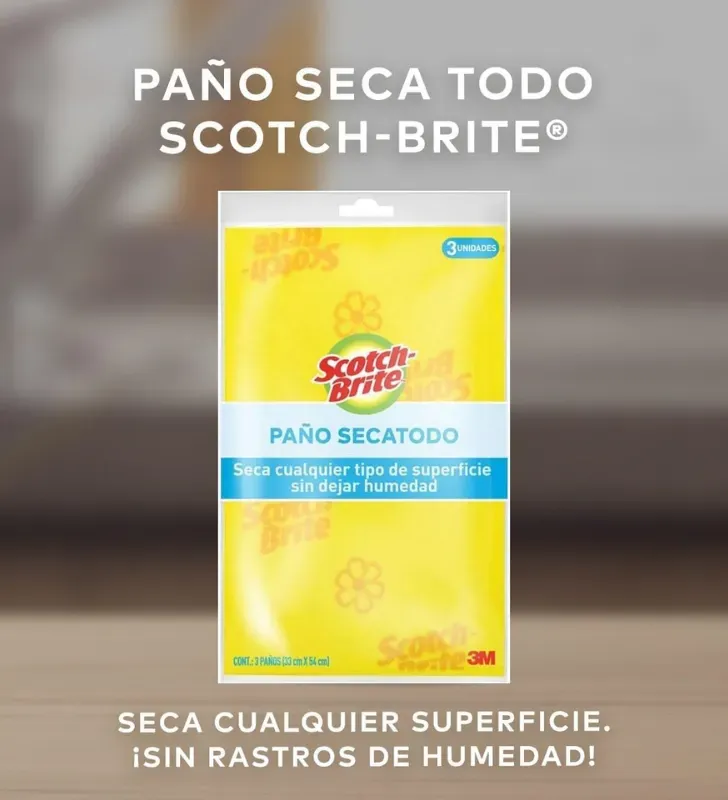 Paño Secador Scotch-Brite 1981-4 – Pack 3 piezas