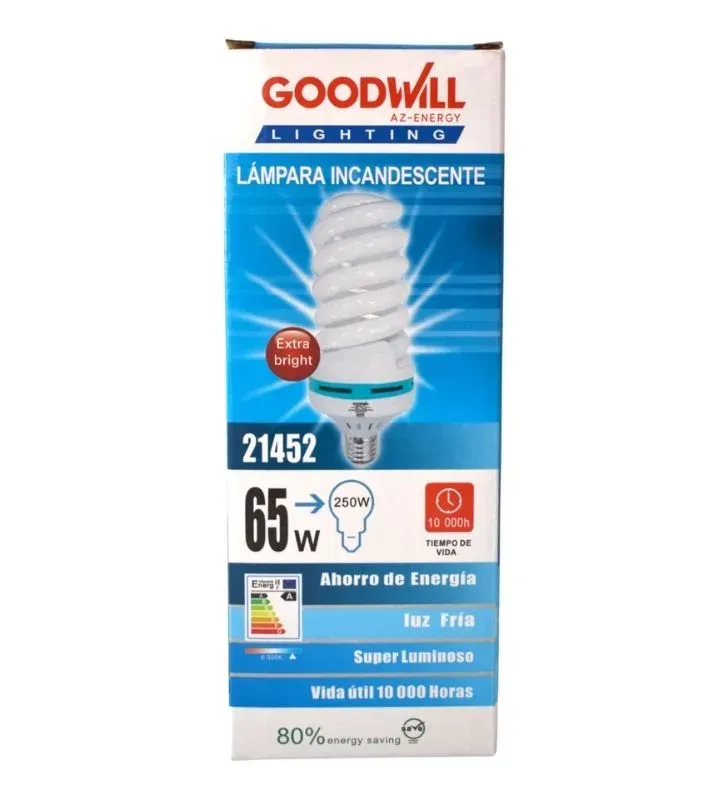 Foco ahorrador 65W Goodwill S-55 – Iluminación eficiente para interiores