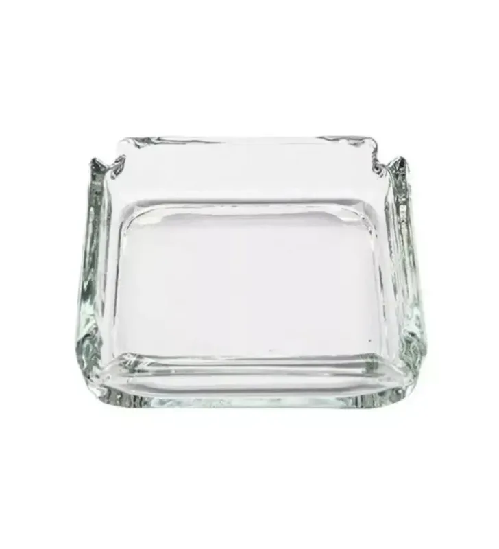 Cenicero Cuadrado 9952 Crisa - Vidrio Transparente 9x9 cm | CRISA