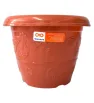 Maceta Flores No. 1 de barro Arplasa – Diseño grabado de flores