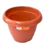 Maceta Flores No. 1 de barro Arplasa – Diseño grabado de flores