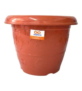 Maceta Flores No. 6 de plástico Arplasa – 10L, color terracota
