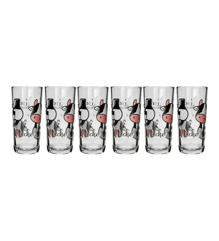 Vaso Decorado Vacas Leche 8360 - Vidrio Temático | Crisa