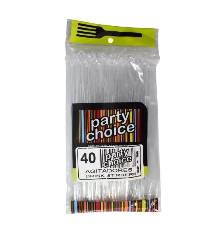 Agitador de Bebidas de Plástico ABT-25 Cepimex – Paquete de 40 Unidades