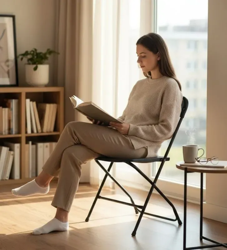 Silla Plegable Tubular Plástico Negro Samsonite 222319 – Resistente y Funcional