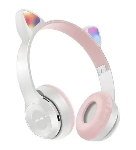 Audífonos P47M Tianlai – Diseño de Orejas de Gato con Luces LED RGB