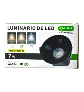 Luminaria LED Tianlai REW0702 – 7W Luz Neutra para Empotrar